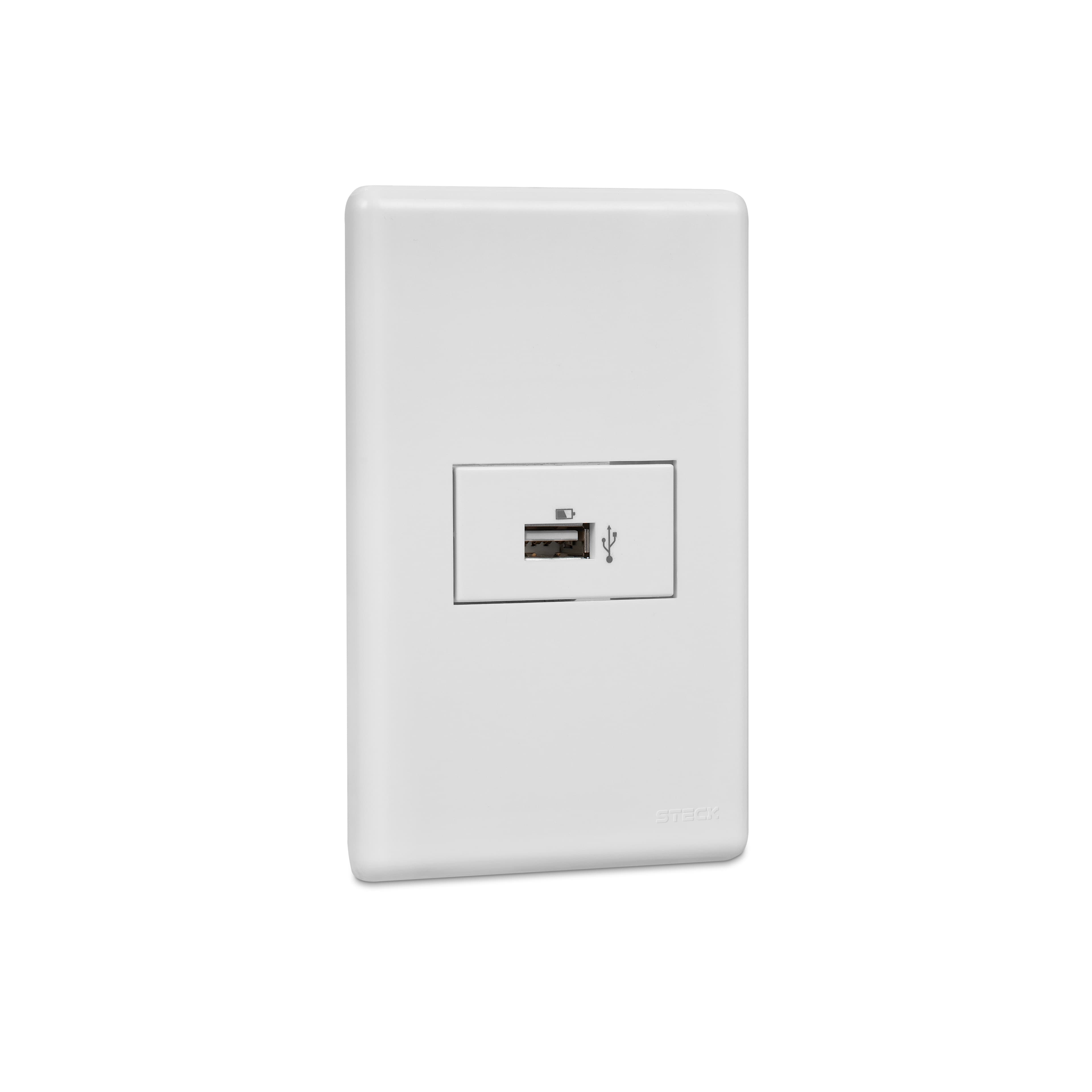Conjunto Stella 1 Modulo Carregador Usb 10A Bivolt Steck 869198