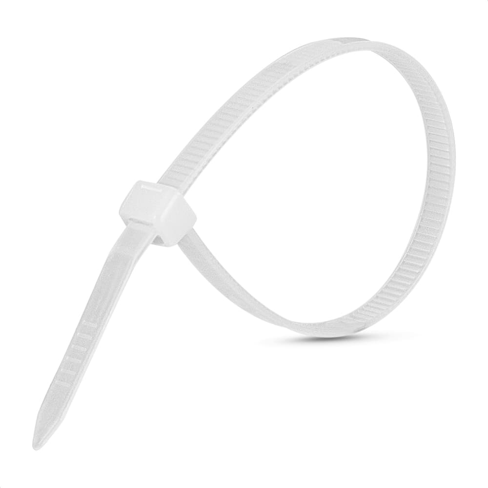 Abraçadeira Flexível 200X4,8Mm Branca Com 100 Peças Steck Cab20048Br