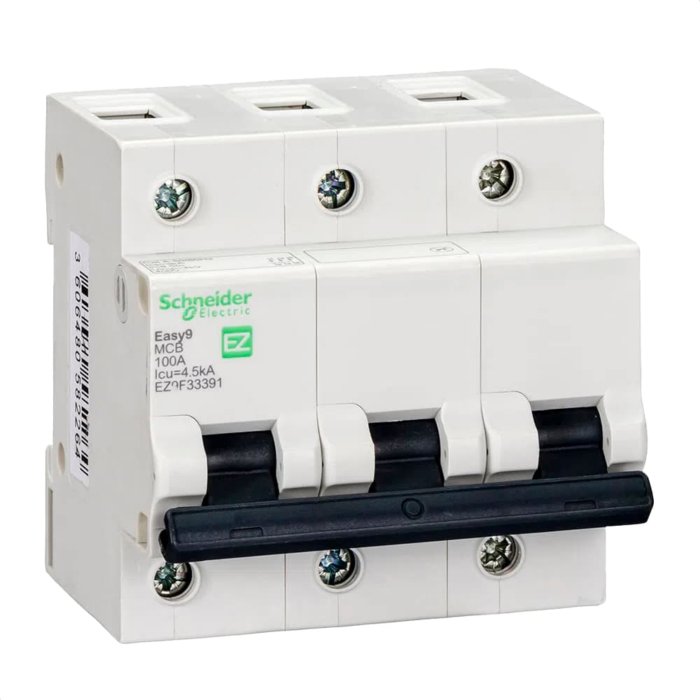 Disjuntor Easy9 3P 100 A Curva C 4,5 Ka 230/400 V Schneider Electric Ez9F33391