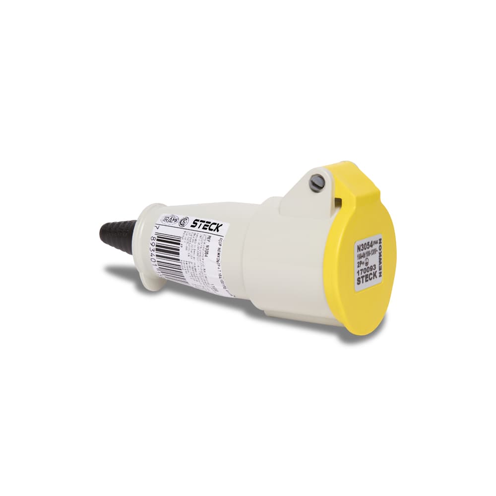 Acoplamento Newkon 2P+T 16A 100/130V 4H Am Ip44 Steck N3054
