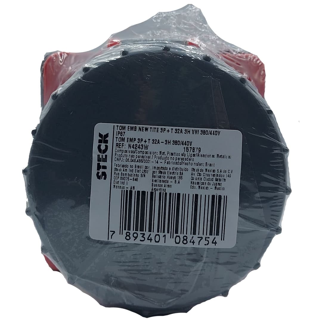Tom Emb New Tite 3P+T 32A 3H Vm 380/440V Ip67 Steck N4243W