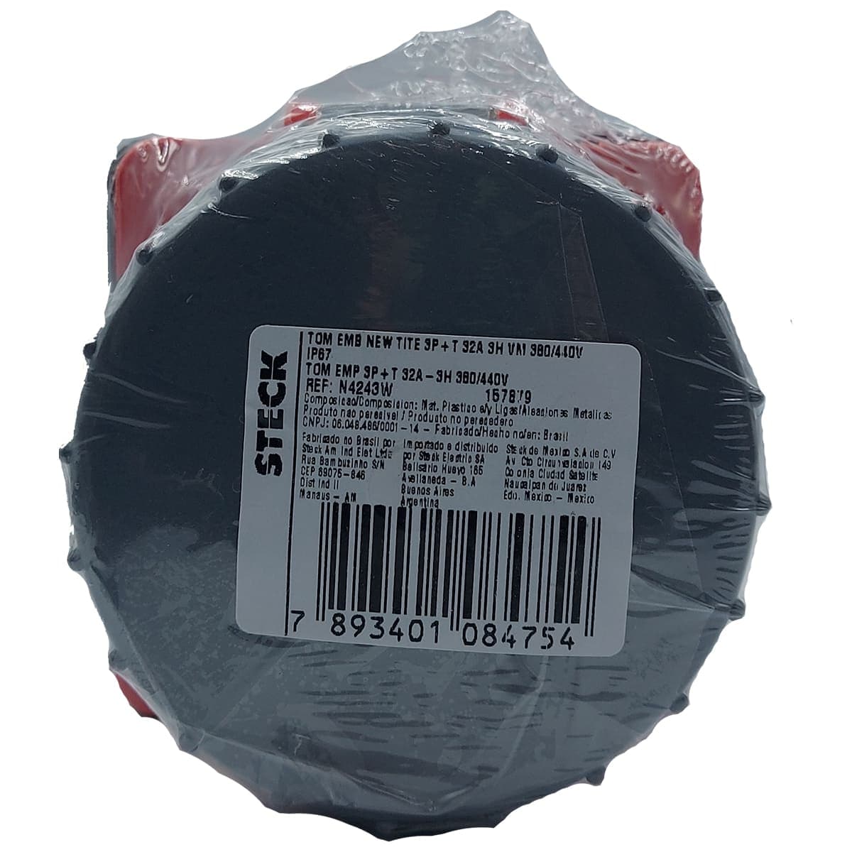 Tom Emb New Tite 3P+T 32A 3H Vm 380/440V Ip67 Steck N4243W
