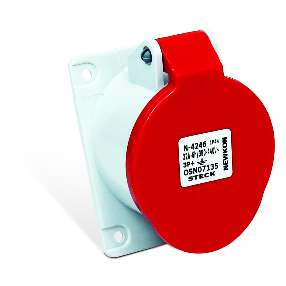 Tom Emb Newkon 3P+T 32A 380/440V 6H Vm Ip44 Steck N4246