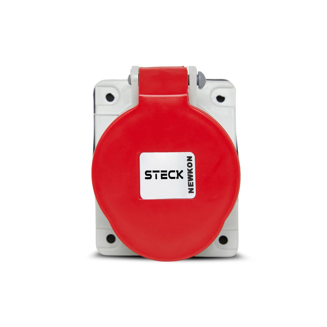 Tomada Emb Newkon 3P+N+T 6H 380/440V 16A Ip44 Steck N5046