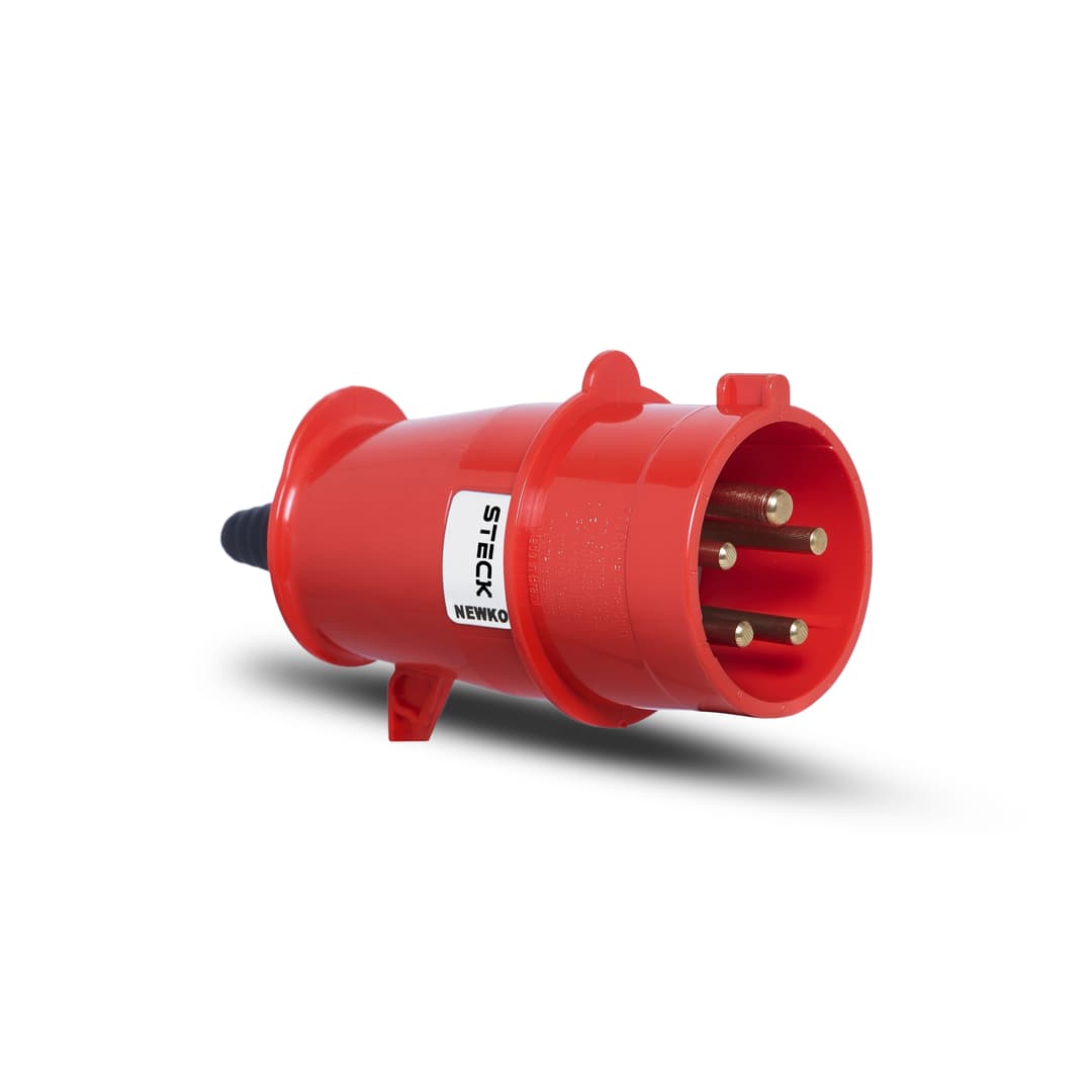 Plug Newkon 3P+N+T 16A 380/440V 6H Vm Ip44 Steck N5076