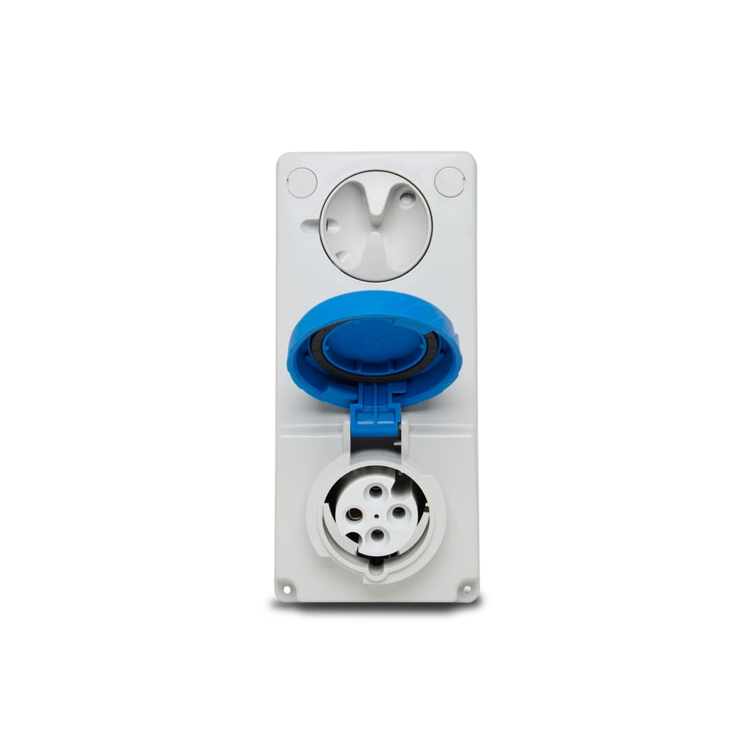 Tom Bloq Emb Quasar 3P+T 32A 200/250V 9H Az Ip65 Steck Qua4249B