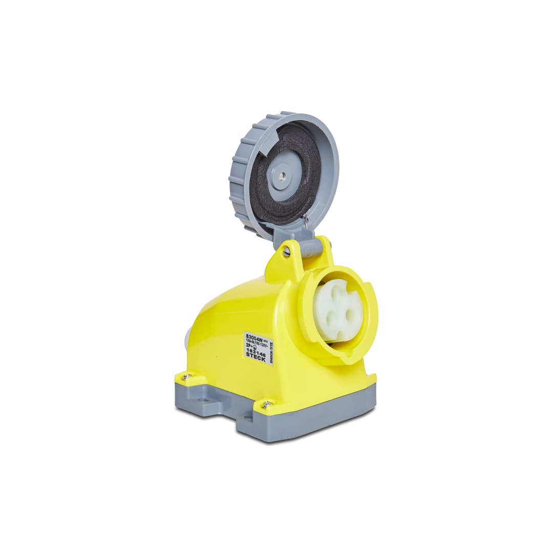 Tom Sob Shock Tite 2P+T 16A 100/130V 4H Am Ip67 Steck S3004W