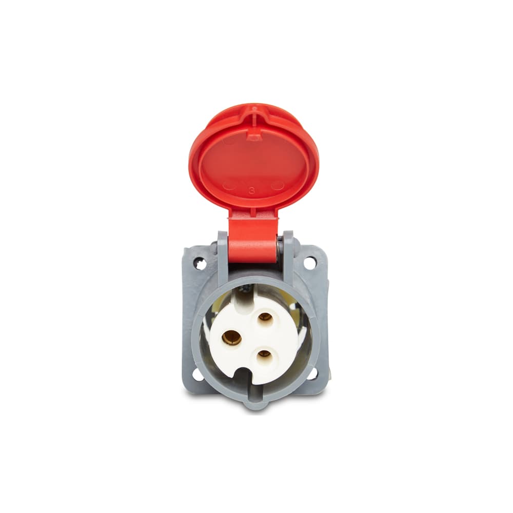 Tom Emb Brasikon 2P+T 16A 380/440V 9H Vm Ip44 Steck S3049