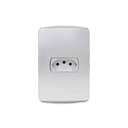 Conjunto Tomada Br 2P+T 10A 250V Com Placa Aluminio, Schneider Electric, S3B60342 3