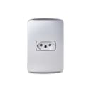 Conjunto Tomada Br 2P+T 20A 250V Com Placa Aluminio, Schneider Electric, S3B60352 4