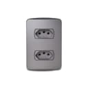 Conjunto 2 Tomadas Br 2P+T 10A 250V Com Placa Grafite, Schneider Electric, S3B60441 2