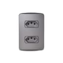 Conjunto 2 Tomadas Br 2P+T 10A 250V Com Placa Grafite, Schneider Electric, S3B60441 4
