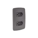 Conjunto 2 Tomadas Br 2P+T 10A 250V Com Placa Grafite, Schneider Electric, S3B60441 5