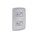 Conjunto 2 Tomadas Br 2P+T 10A 250V Com Placa Aluminio, Schneider Electric, S3B60442 5