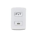 Conjunto Carregadores Usb 1A + Tomada Brasileira 2P+E 10A 250V Branco, Schneider Electric, S3B60510 4