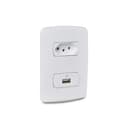 Conjunto Carregadores Usb 1A + Tomada Brasileira 2P+E 10A 250V Branco, Schneider Electric, S3B60510 5