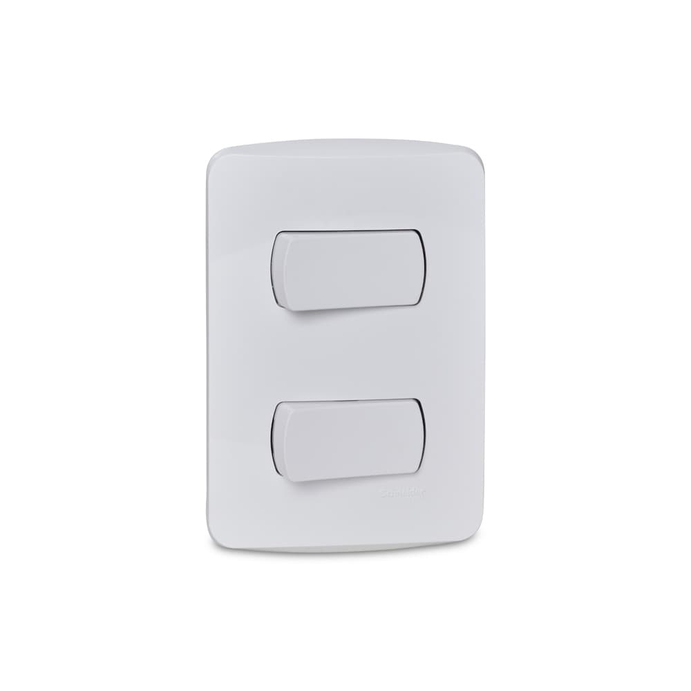 Conjunto 2 Interruptores Simples 10Ax 250V Branco, Schneider Electric, S3B62110