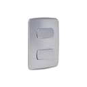 Conjunto 2 Interruptores Simples 10Ax 250V Com Placa Aluminio, Schneider Electric, S3B62112 1