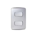 Conjunto 2 Interruptores Simples 10Ax 250V Com Placa Aluminio, Schneider Electric, S3B62112 2