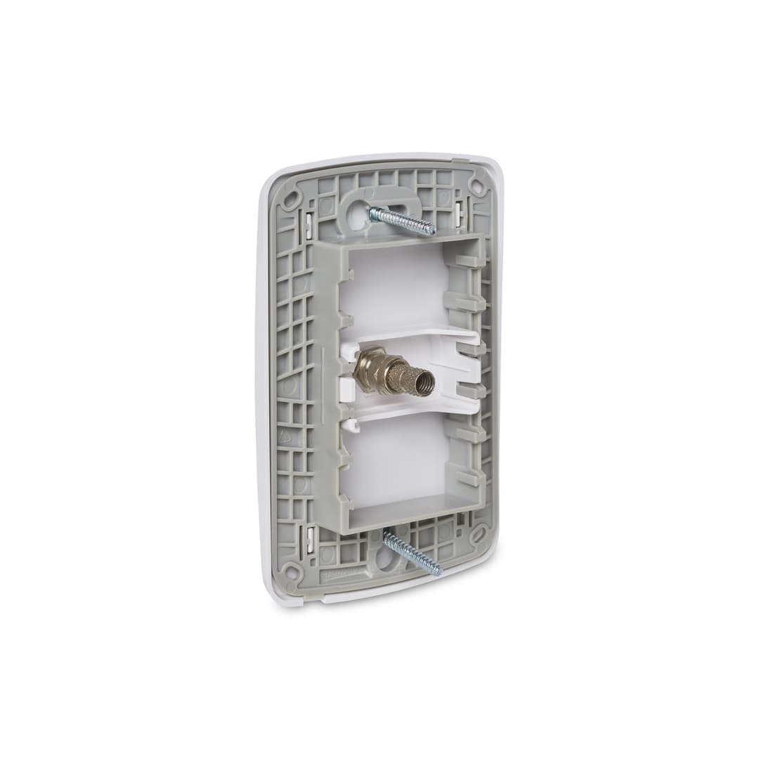 Conjunto Tomada Para Antena De Tv (Para Cabo Coaxial 9Mm Tipo F) Branco, Schneider Electric, S3B64680