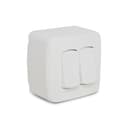 Caixa De Sobrepor Com 2 Interruptores Simples 10Ax 250V Branca, Schneider Electric, S3B66110 0