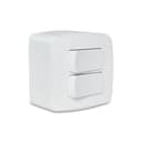 Caixa De Sobrepor Com 2 Interruptores Simples 10Ax 250V Branca, Schneider Electric, S3B66110 3