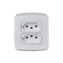 Caixa De Sobrepor Com 2 Tomadas Br 2P+T 10A 250V Branca, Schneider Electric, S3B66440 3