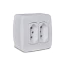 Caixa De Sobrepor Com 2 Tomadas Br 2P+T 10A 250V Branca, Schneider Electric, S3B66440 6