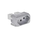Modulo Tomada Br 2P+T 10A 250V 1M Aluminio, Schneider Electric, S3B70342 1