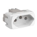 Modulo Tomada Br 2P+T 20A 250V 1M Branco, Schneider Electric, S3B70350 0