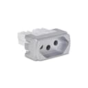 Modulo Tomada Br 2P+T 20A 250V 1M Aluminio, Schneider Electric, S3B70352 1