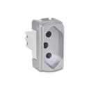 Modulo Tomada Br 2P+T 20A 250V 1M Aluminio, Schneider Electric, S3B70352 5
