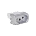 Modulo Tomada Br 2P+T 20A 250V 1M Aluminio, Schneider Electric, S3B70352 7
