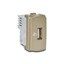 Modulo Tomada Carregador Usb 1A 127/220V Tipo A 1M Dourado, Schneider Electric, S3B70813 0