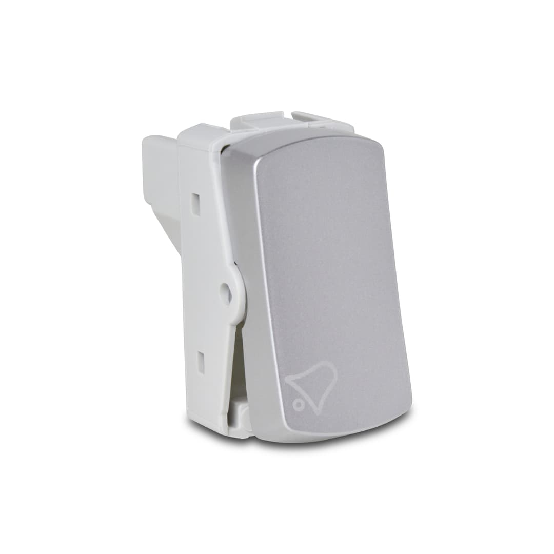 Modulo Pulsador Para Campainha 10A 250V 1M Aluminio, Schneider Electric, S3B72462