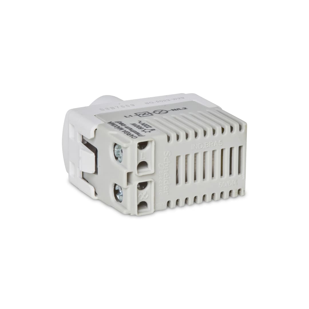 Modulo Dimmer Rotativo 220V 600W Para Lampadas Resistivas 1M Branco, Schneider Electric, S3B75590
