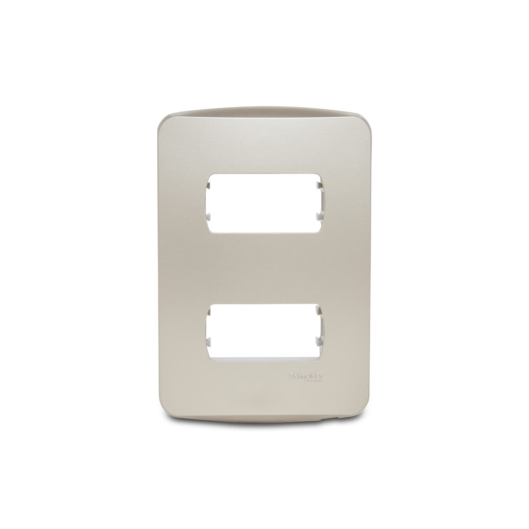 Placa+Suporte 4X2 De 2 Postos Separados Dourada, Schneider Electric, S3B77123