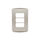 Placa+Suporte 4X2 De 3 Postos Dourada, Schneider Electric, S3B77133 0