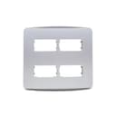 Placa+Suporte 4X4 De 4 Postos Separados Aluminio, Schneider Electric, S3B77442 0