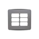 Placa+Suporte 4X4 De 6 Postos Grafite, Schneider Electric, S3B77461 0