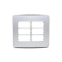 Placa+Suporte 4X4 De 6 Postos Aluminio, Schneider Electric, S3B77462 0