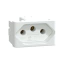 Modulo Tomada Brasileira 2P+T 20A 250V 1M Branco Fosco, Schneider Electric, S401117 0