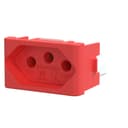 Modulo Tomada Brasileira 2P+T 20A 250V 1M Vermelha, Schneider Electric, S401119 2