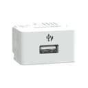 Modulo Tomada Carregador Usb 1A 127/220V Tipo A 1M Branco Fosco, Schneider Electric, S401507 0