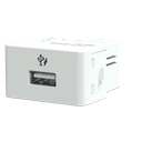 Modulo Tomada Carregador Usb 1A 127/220V Tipo A 1M Branco Fosco, Schneider Electric, S401507 5