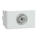 Modulo Tomada Para Antena De Tv (Para Cabo Coaxial 9Mm Tipo F) 1M Branco Fosco, Schneider Electric, S402107 0