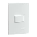 Conjunto Interruptor Simples 10Ax 250V Branco Fosco, Schneider Electric, S411007 0