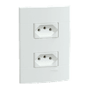 Conjunto 2 Tomadas Br 2P+T 10A 250V Branco Fosco, Schneider Electric, S412107 3