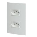 Conjunto 2 Tomadas Br 2P+T 10A 250V Branco Fosco, Schneider Electric, S412107 2