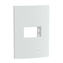 Placa+Suporte 4X2 De 1 Posto Branca Fosca, Schneider Electric, S421217 0